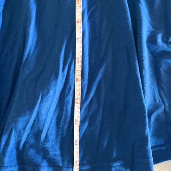 S Dani's Choice Elastic Waist A-line Flared Mid Long Blue Skirt Womens Clothes. - Picture 6 of 6